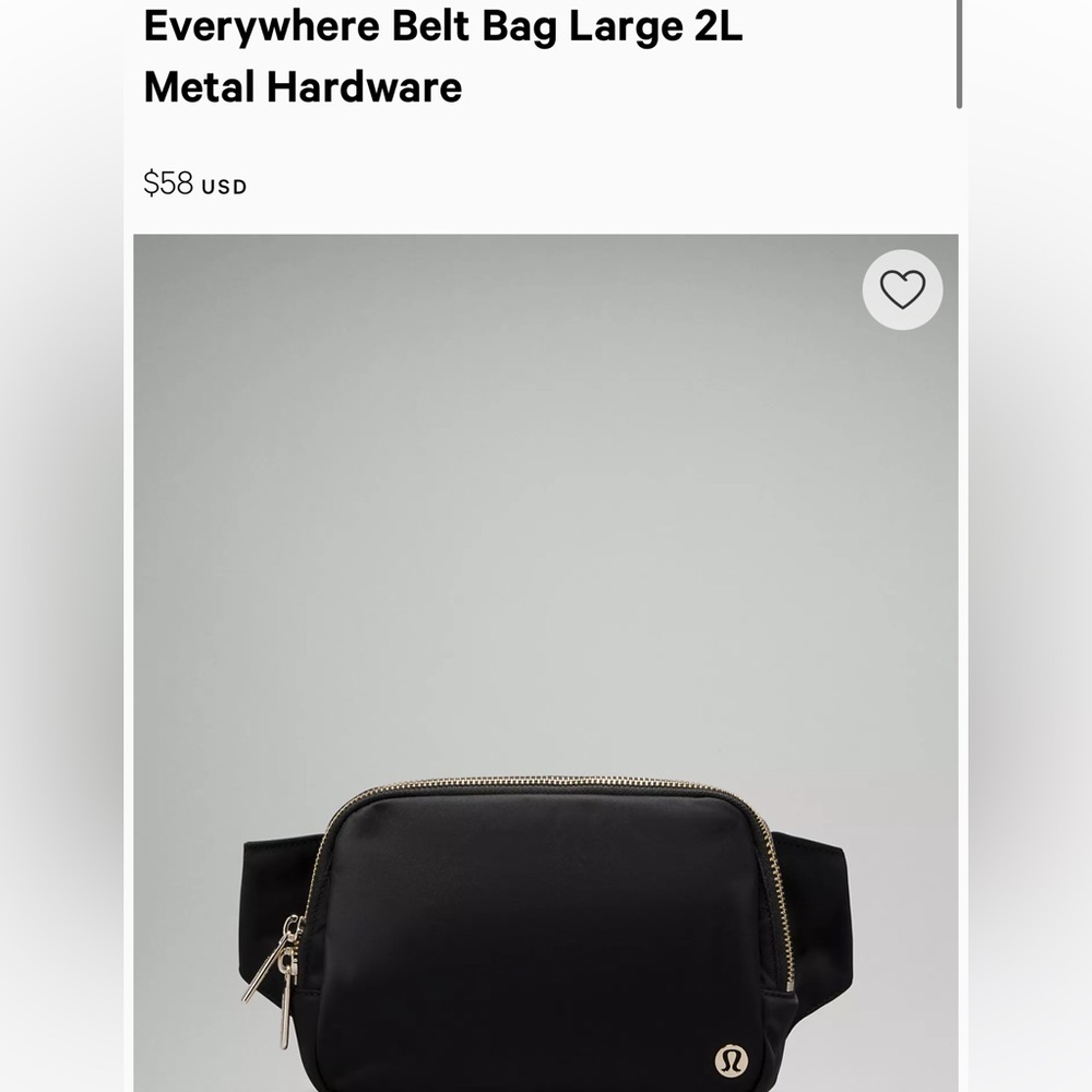 Lululemon Black Everywhere Belt Bag